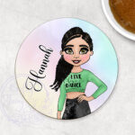 personalised teen tween dancer coaster gift