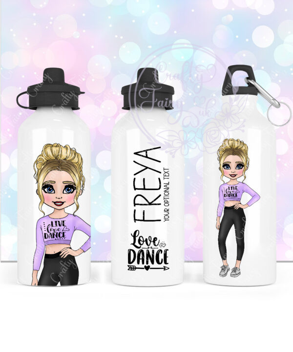 personalised teen tween dancer gymnast straight water bottle