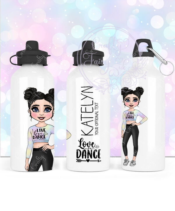 personalised teen tween dancer gymnast straight water bottle