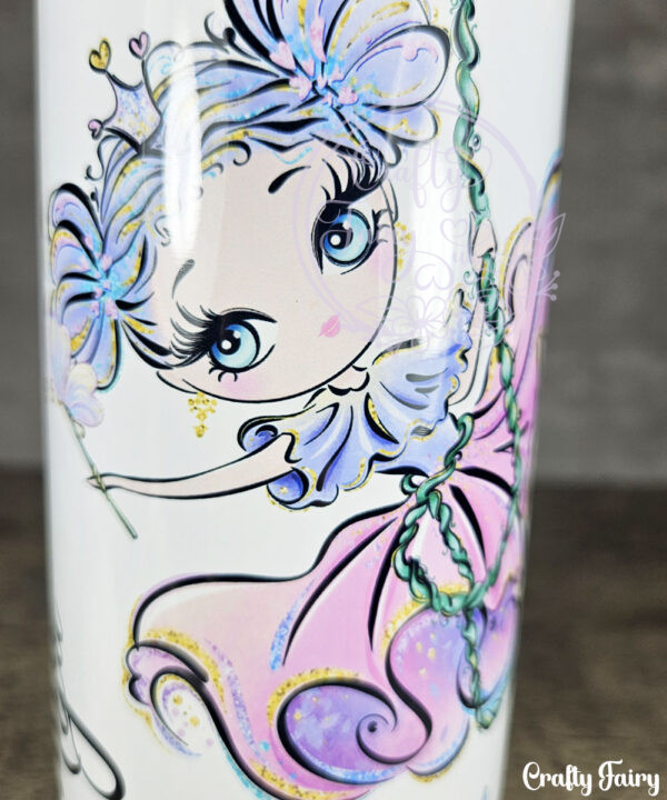personalised whimsical fairies and dragon tumbler