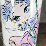 personalised whimsical fairies and dragon tumbler