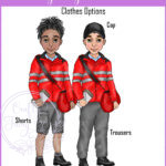 personalised postman in red thank you christmas card