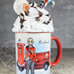 personalised postman in red mug gift