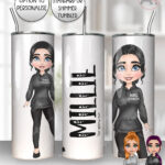 personalised gymnastics & cheer coach lady straight 600ml tumbler