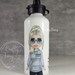 personalised gymnastics & cheer coach lady straight water bottle