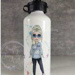 personalised gymnastics & cheer coach lady straight water bottle