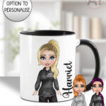 personalised gymnastics & cheer coach lady mug gift