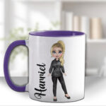personalised gymnastics & cheer coach lady mug gift