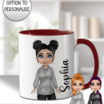 personalised gymnastics & cheer coach lady mug gift