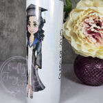 personalised 2025 university or college graduation girl tumbler