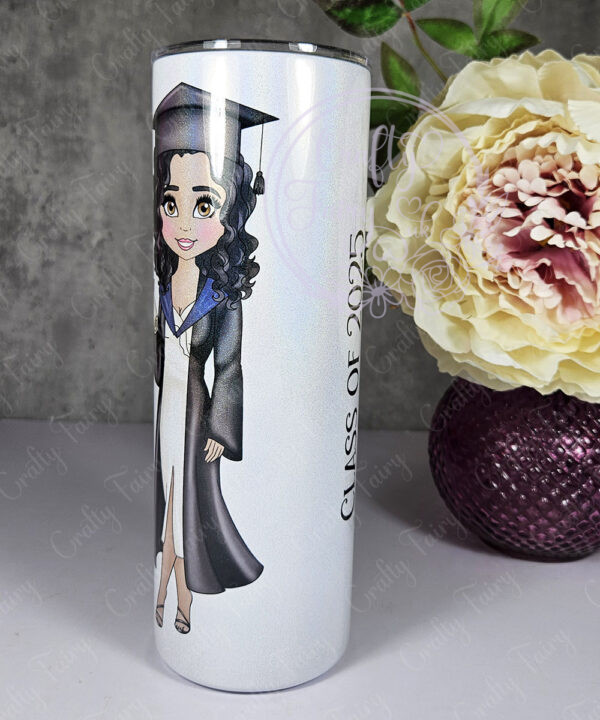 personalised 2025 university or college graduation girl tumbler