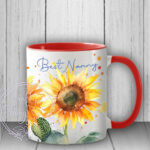 personalised sunflowers mug gift