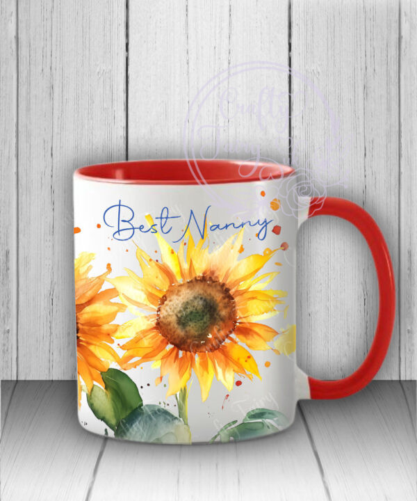 personalised sunflowers mug gift