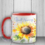 personalised sunflowers mug gift
