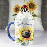 personalised sunflowers mug gift