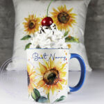 personalised sunflowers mug gift