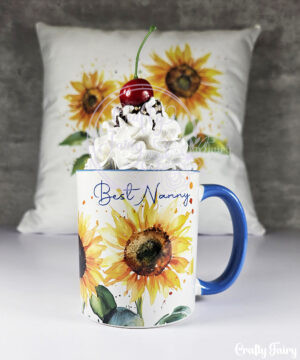 personalised sunflowers mug gift