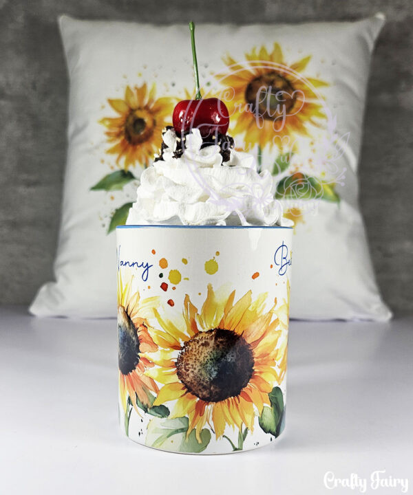 personalised sunflowers mug gift