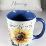personalised sunflowers mug gift