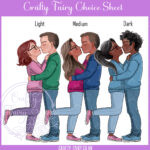 personalised chibi couple valentine's day card