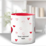 personalised large red heart valentine's day mug gift