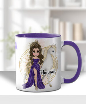zodiac sign sagittarius lady personalised mug gift
