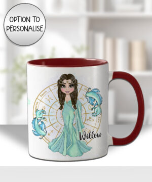 zodiac sign pisces lady personalised mug gift