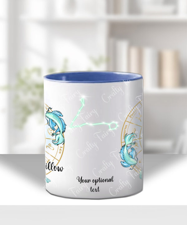 zodiac sign pisces lady personalised mug gift