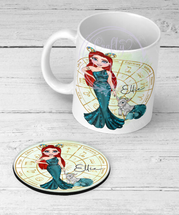 zodiac sign capricorn lady personalised mug gift