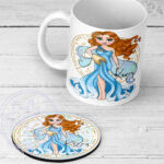 zodiac sign aquarius lady personalised mug gift