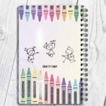 personalised class of 2025 school leaver crayons a5 notebook