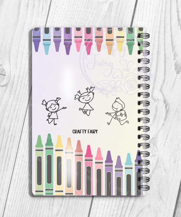 personalised class of 2025 school leaver crayons a5 notebook