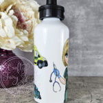 personalised female paramedic & ambulance straight water bottle