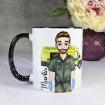 personalised male paramedic & ambulance mug gift