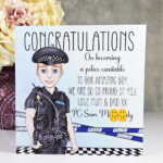 personalised male police officer policeman congratulations card