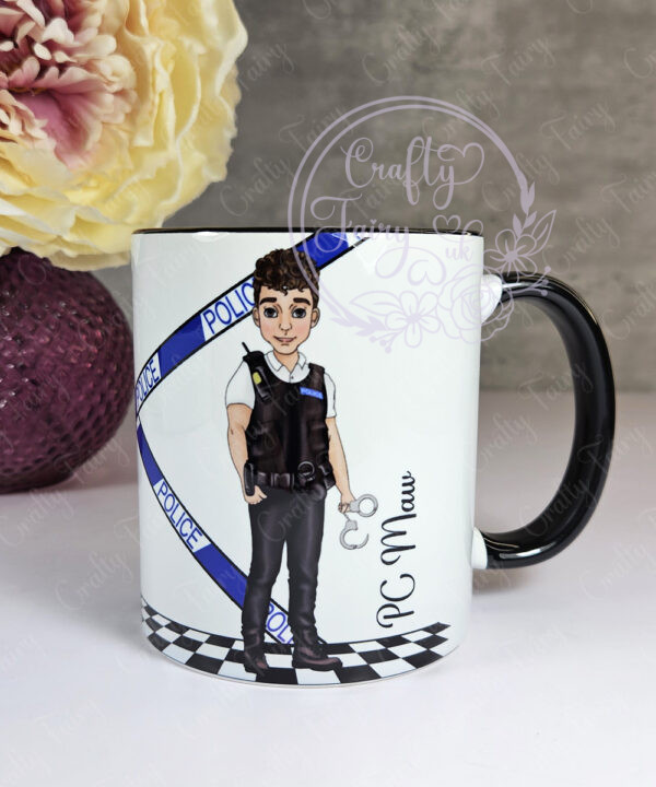 personalised male police officer policeman mug gift