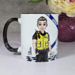 personalised male police officer policeman mug gift