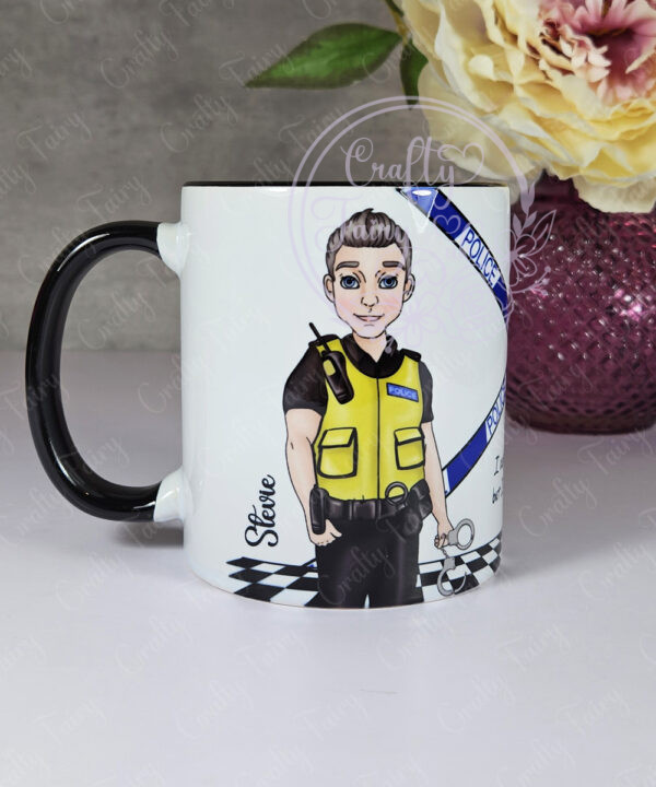 personalised male police officer policeman mug gift
