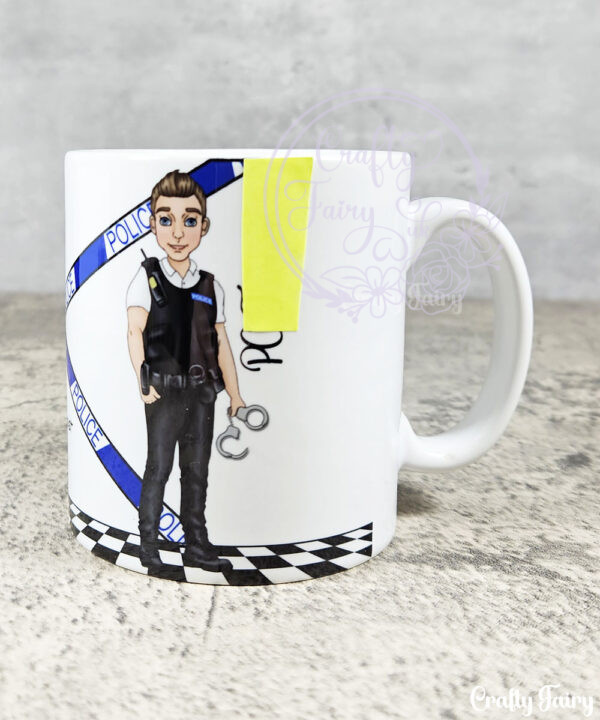 personalised male police officer policeman mug gift