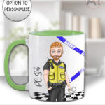 personalised male police officer policeman mug gift
