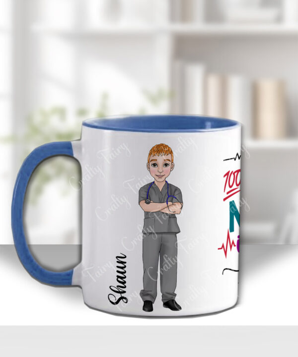personalised male best nurse ever mug gift
