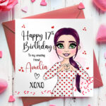 personalised onesie lady galentine's or valentine's day card
