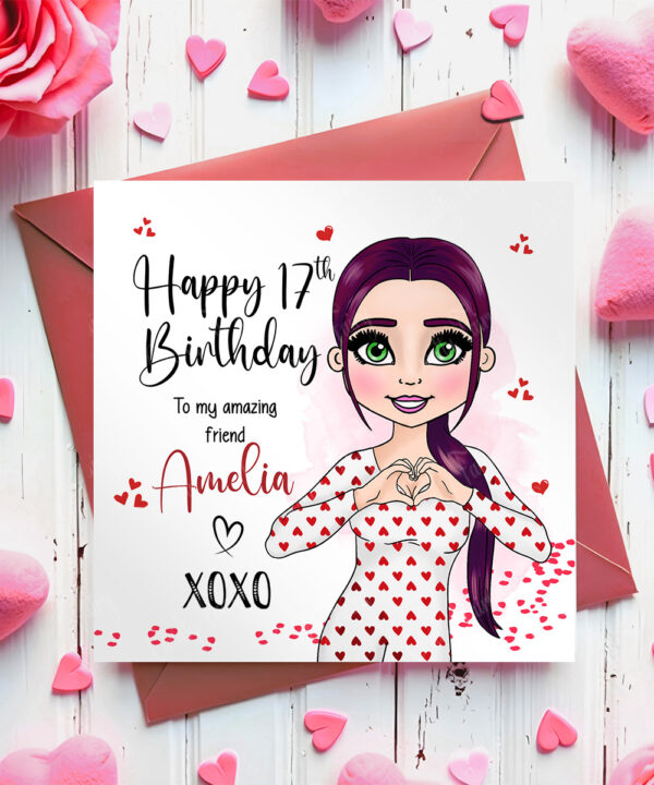 personalised onesie lady galentine's or valentine's day card