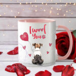 personalised "i woof you" dog valentine's day mug gift