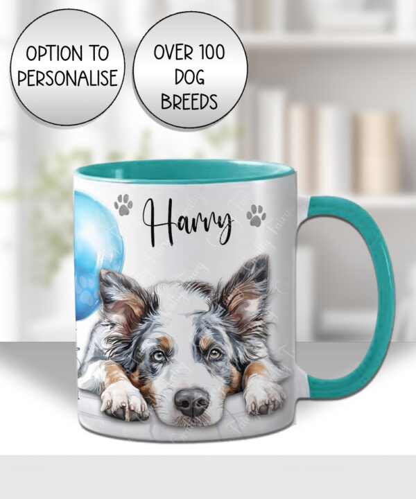 personalised cute dog face birthday mug gift lots of breed choices