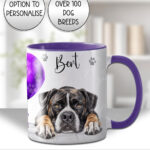 personalised cute dog face birthday mug gift lots of breed choices