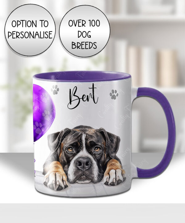 personalised cute dog face birthday mug gift lots of breed choices