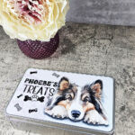 personalised cute dog treats rectangular medium tin lots of breeds