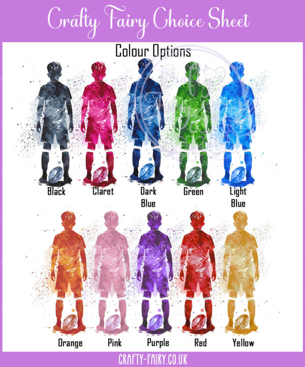 personalised watercolour rugby player boy's birthday card