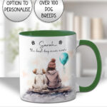 personalised dog lover lady and dog scene 2 mug gift